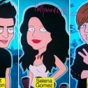 Robert Pattinson, Selena Gomez y Justin Bieber en “Padres de Familia”